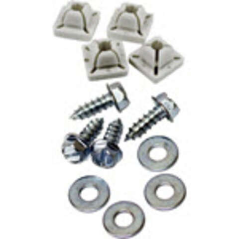 Custom Accessories Metal/Nylon License Plate Fasteners, Pack of 6