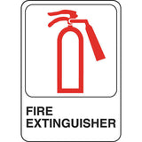 Hillman English White Fire Extinguisher Sign 7 in. H X 5 in. W, Pack of 6