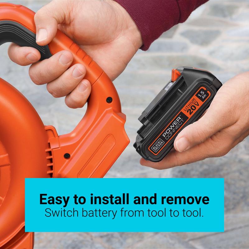 Black+Decker 20V MAX LBXR20 1.5 Ah Lithium-Ion Battery 1 pc