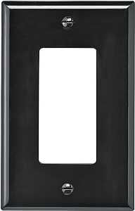 Eaton Wiring Devices PJ26B Wallplate, 4.87 in L, 3.12 in W, 1 -Gang, Polycarbonate, Brown, High-Gloss, Pack of 20