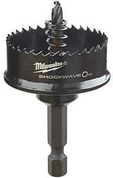 Milwaukee 49-56-9830 Hole Saw, 1-3/8 in Dia, 1/2 in D Cutting, 1/4 in Arbor, 8 TPI, HSS Cutting Edge