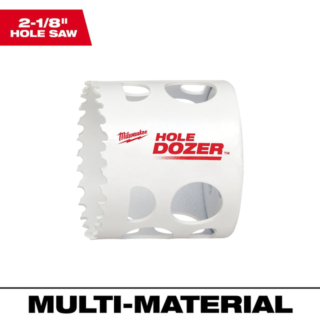 Milwaukee 49-56-9626 Hole Saw, 2-1/8 in Dia, 1-5/8 in D Cutting, 1/2-20 Arbor, 4, 5 TPI, Bi-Metal Cutting Edge