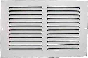 ProSource 1RA1006 Air Return Grille, 11-3/4 in L, 7-3/4 in W, Rectangle, Steel, White, Powder Coated