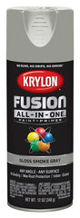 Krylon All-In-One K02723007 Spray Paint, Gloss, Smoke Gray, 12 oz Can