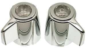 Danco 88048 Faucet Handle, Zinc, Chrome Plated, For: Delux Two Handle Kitchen, Lavatory and Bath Faucets