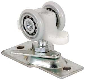 Prime-Line N 7065 Roller Assembly, 13/16 in Dia Roller, Steel, 2-Roller, 100 lb, Top Mounting