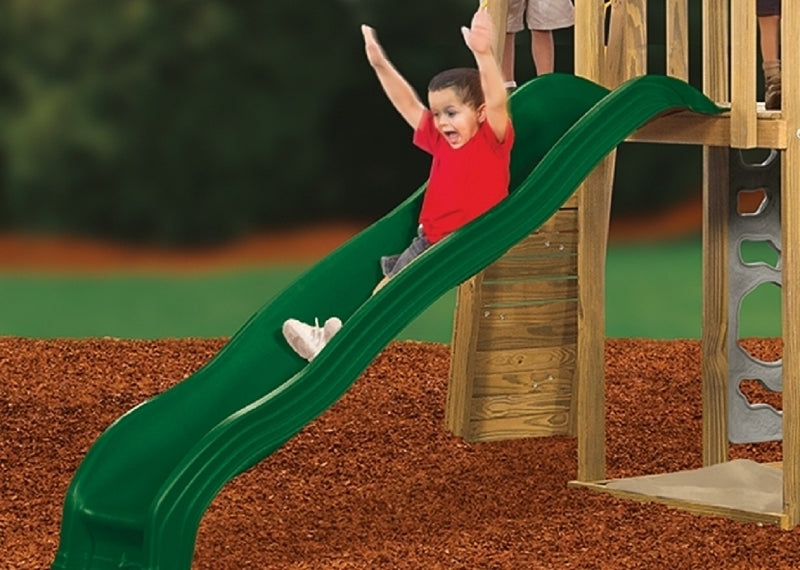 Playstar PS 8824 Scoop Wave Slide, Polyethylene, Green, For: 48 in Play Deck