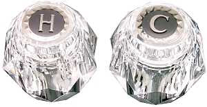 Danco 88062 Faucet Handle, Knob, Specifications: 2.3 in OD, 1-7/16 in Dia Base, Acrylic