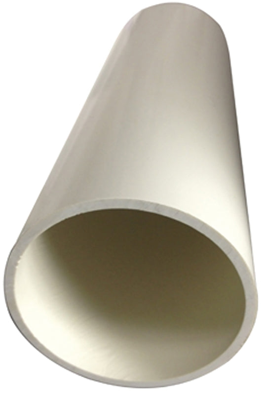JM Eagle 30585 Pipe, 6 in, 20 ft L, Solvent Weld, SCH 40 Schedule, PVC, White