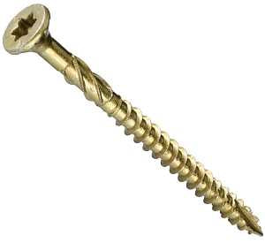 GRK Fasteners R4 103133 Screw, #10 Thread, 2-1/2 in L, W-Cut Thread, Bugle Head, Star Drive, Steel, 80 PK