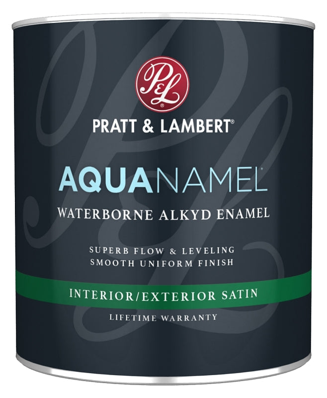 Pratt & Lambert Aquanamel 0000Z0781-14 Waterborne Enamel Paint, Satin Sheen, Pastel, 1 qt, 400 sq-ft Coverage Area Pack of 4