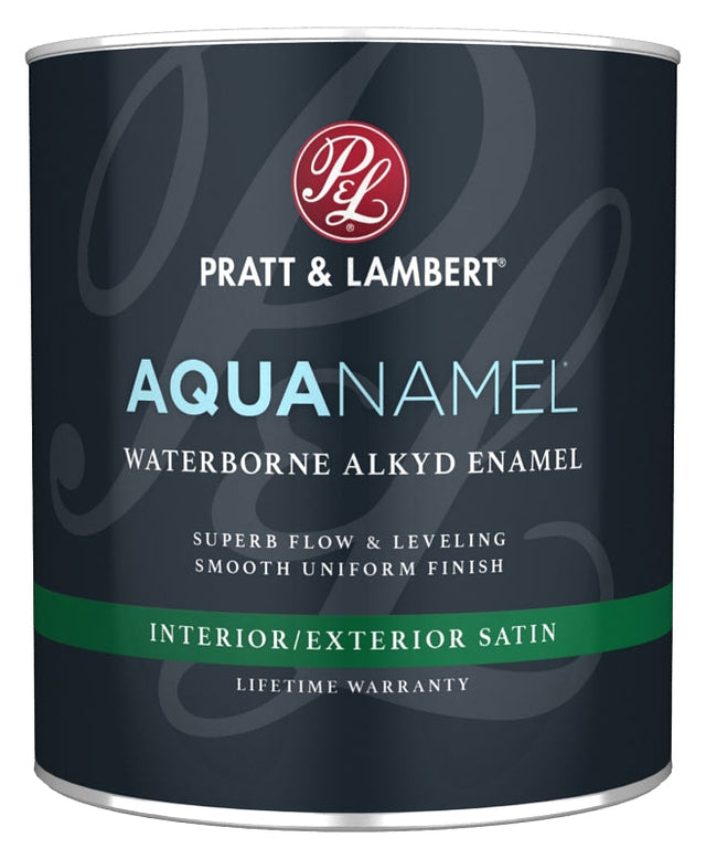 Pratt & Lambert Aquanamel 0000Z0782-14 Waterborne Enamel Paint, Satin Sheen, Deep, 1 qt, 400 sq-ft Coverage Area Pack of 4