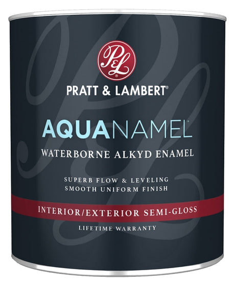 Pratt & Lambert Aquanamel 0000Z0881-14 Enamel, Semi-Gloss, Pastel Base, 1 qt Pack of 4