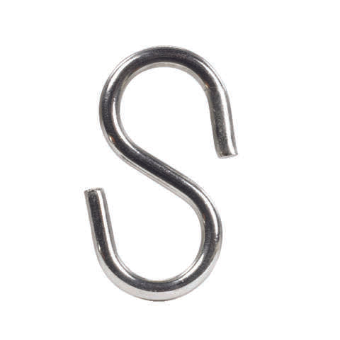 Hampton Medium Stainless Steel 2-1/8 in. L S-Hook 55 lb 1 pk, Pack of 20