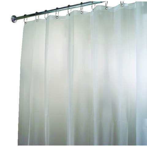 iDesign 72 in. H X 84 in. W Frosted Shower Curtain Liner EVA