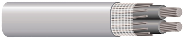 Southwire 4/0-4/0-2/0 ALUM Service Entrance Cable, Gray Sheath, 205 A, 3-Conductor, Aluminum Conductor, PVC Insulation