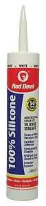 Red Devil 0816 Silicone Sealant, White, -60 to 400 deg F, 9.8 fl-oz Cartridge, Pack of 12
