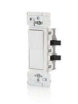 Decora Edge Series E5601-0MW Residential-Grade Rocker Switch, 15 A, 120/277 VAC, Side Lever Terminal, White
