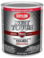 Krylon Rust Tough K09712008 Rust Preventative Paint, Gloss Sheen, Radiant/Safety Red, 1 qt, 400 sq-ft/gal Coverage Area, Pack of 2