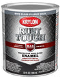 Krylon Rust Tough K09716008 Rust Preventative Paint, Gloss Sheen, Classic Gray, 1 qt, 400 sq-ft/gal Coverage Area, Pack of 2