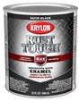 Krylon Rust Tough K09707008 Rust Preventative Paint, Satin, Black, 1 qt, Pack of 2