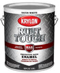 Krylon Rust Tough K09732008 Rust Preventative Paint, Satin Sheen, White, 1 gal, 400 sq-ft/gal Coverage Area, Pack of 4