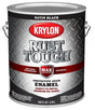 Krylon Rust Tough K09733008 Rust Preventative Paint, Satin Sheen, Black, 1 gal, 400 sq-ft/gal Coverage Area, Pack of 4