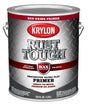 Krylon Rust Tough K09743008 Rust-Preventative Primer, Ultra Flat, Red Oxide/Rusty Metal, 1 gal, Pack of 4