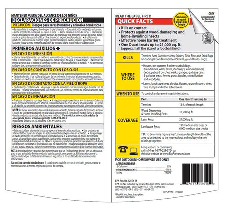 BioAdvanced 700310B Ant and Termite Killer, Liquid, Brush, Spray Application, Outdoor, 32 oz Bottle