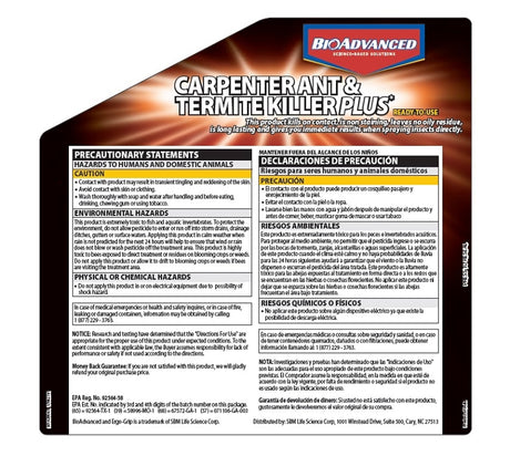 BioAdvanced 700335A Ant and Termite Killer, Liquid, Brush, Spray Application, 1.3 gal Can