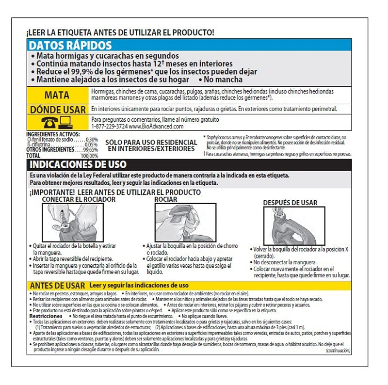 BioAdvanced Complete 700055A Insect Killer, Liquid, Spray Application, 1 gal Bottle
