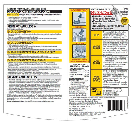 BioAdvanced 701810A Concentrated Tree and Shrub Protect and Feed II, Liquid, Green, 32 oz Bottle