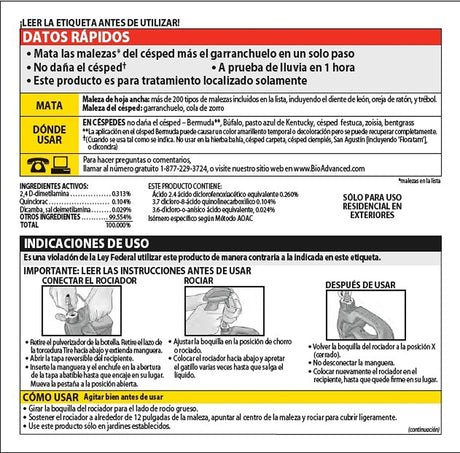 BioAdvanced 704130A Weed and Crabgrass Killer, Liquid, Black/Brown, 1 gal Bottle