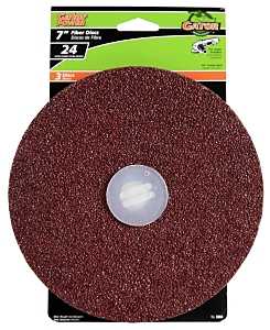 Gator 3084 Sanding Disc, 7 in Dia, 24 Grit, Extra Coarse, Aluminum Oxide Abrasive, Resin Backing