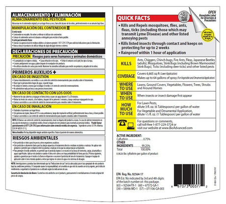 BioAdvanced Complete 700377A Brand Insect Killer, Spray Application, Building Foundations, Lawns, 40 oz Sprayer