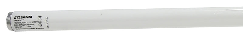 Sylvania 24755 Fluorescent Bulb, 40 W, T12 Lamp, Medium Lamp Base, 2200 Lumens, 5000 K Color Temp, Pack of 15