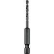DEWALT DD5113 Impact Drill Bit, 13/64 in Dia, 3-1/16 in OAL, Spiral Flute, 1/4 in Dia Shank, Hex Shank