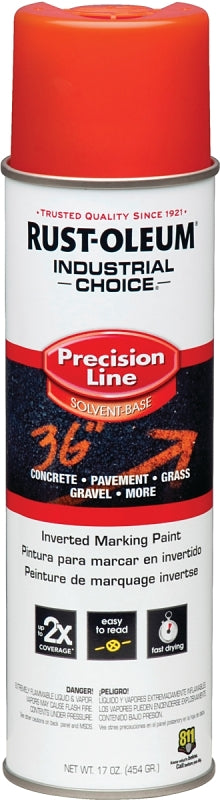 Industrial Choice 1662838 Inverted Marking Spray Paint, Gloss, Fluorescent Red, 17 oz Can