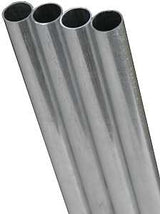 K & S 87117 Decorative Metal Tube, Round, 12 in L, 5/16 in Dia, 22 ga Wall, Stainless Steel, Polished