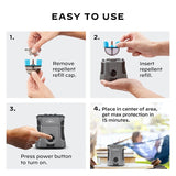 Thermacell EX90GREY Rechargeable Mosquito Repeller, 20 ft Coverage Area, Gray Housing