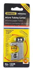 General 123R Tube Cutter, 5/8 in Max Pipe/Tube Dia, 1/8 in Mini Pipe/Tube Dia