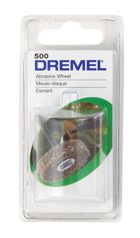 Dremel 500 Abrasive Wheel, 1 in Dia, 1/8 in Arbor, Medium, Aluminum Oxide Abrasive