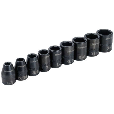 Craftsman 3/8 and 1/2 in. drive SAE Socket Set 9 pc