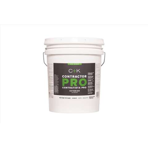 C+K Contractor Pro Satin Tint Base Mid-Tone Base Paint Exterior 5 gal