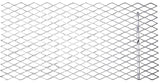 National Hardware 4075BC Series N215-798 Expanded Grid Sheet, 13 ga Thick Material, 12 in W, 24 in L, Steel, Plain, Pack of 3