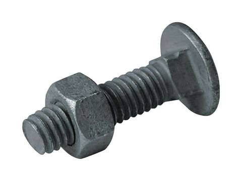 YardGard .709 in. H X 2 in. L Galvanized Silver Steel Carriage Bolts