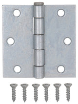 ProSource LR-044-PS Utility Hinge, Steel, Galvanized, Removable Pin, 180 deg Range of Motion, Full Mortise Mounting