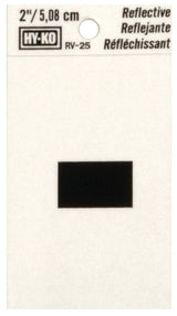 Hy-Ko RV-25/- Reflective Sign, Character:-, 2 in H Character, Black Character, Silver Background, Vinyl, Pack of 10