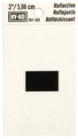 Hy-Ko RV-25/- Reflective Sign, Character:-, 2 in H Character, Black Character, Silver Background, Vinyl, Pack of 10