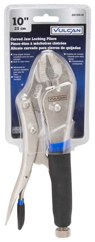 Vulcan JL-NP022 Locking Plier, 10 in OAL, Cushion-Grip Handle